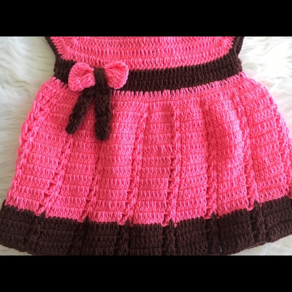 Handmade crochet frock for baby girl - Picture 2 of 4